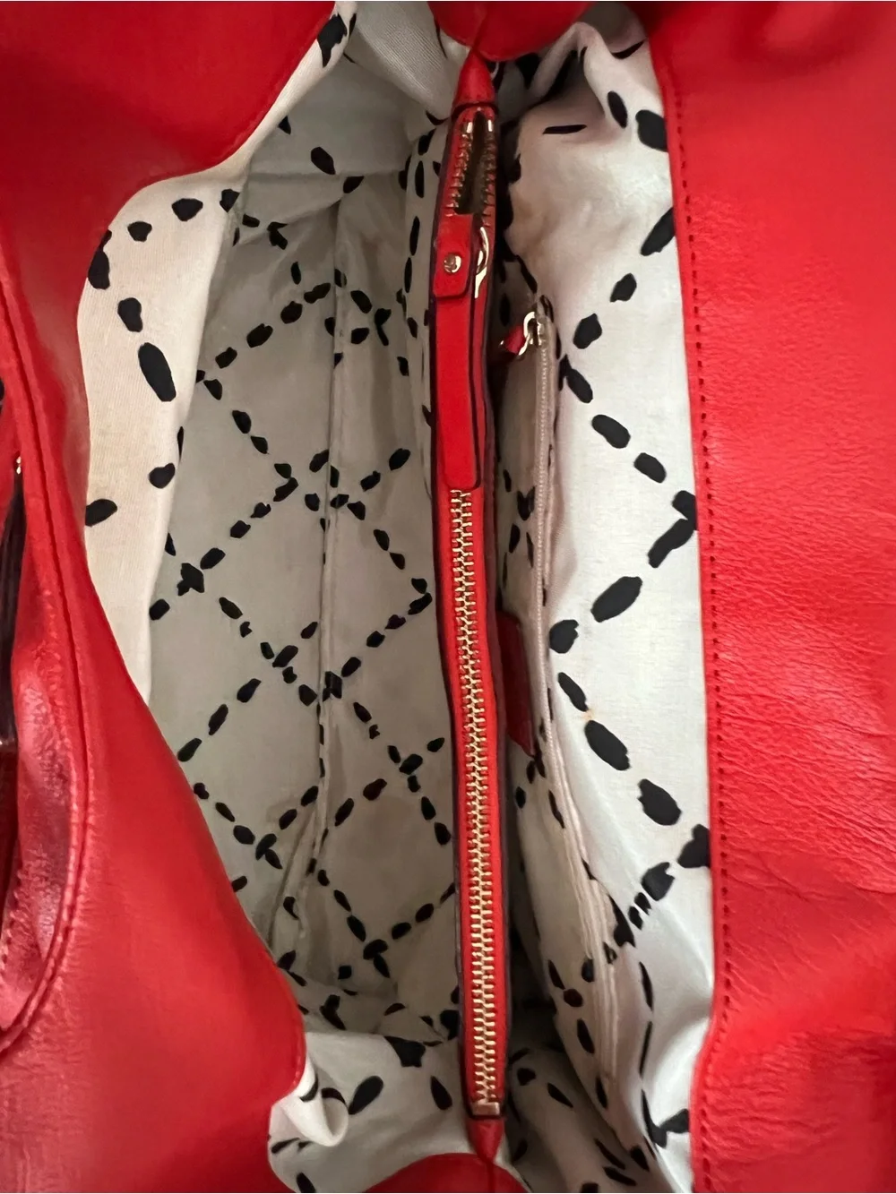 kate spade Red Leather Hobo with Front Zip Pocket - Picture 2 of 8
